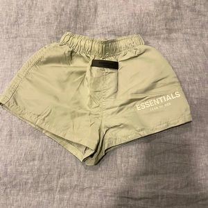 Essentials Kids Nylon Shorts in sage green, sz 8